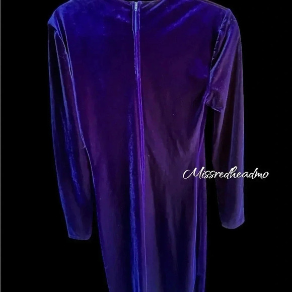 VINTAGE ~Niki Petites~ Velvet Dress - Size 6 - Picture 3 of 5